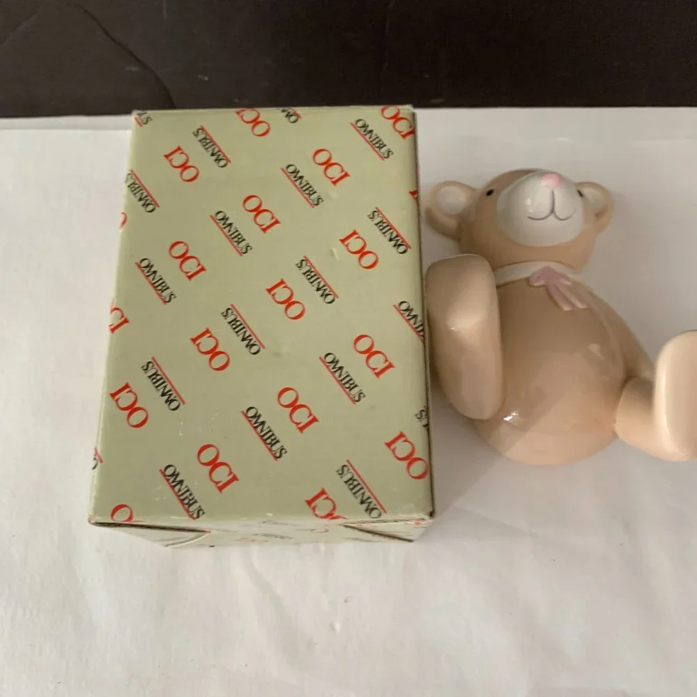 VINTAGE OCI OMNIBUS 1984 MR. BEAR LARGE HOOK Ceramic Wall Hook NEW